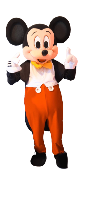 Mickey mouse mascotte costume déguisement sans arrière plan