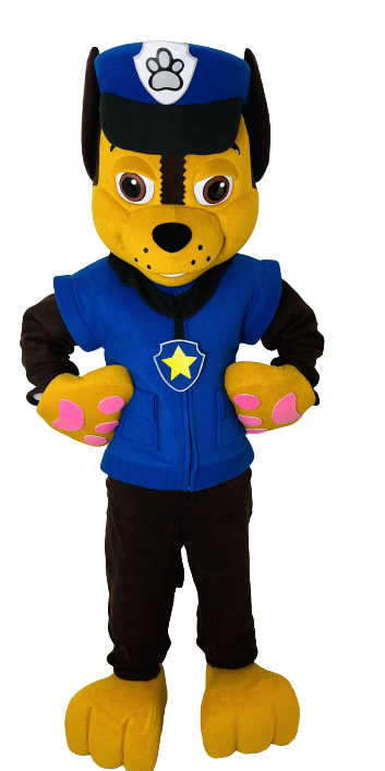 Chase pat patrouille mascotte déguisement peluche géant -location costume mascotte pat patrouille
