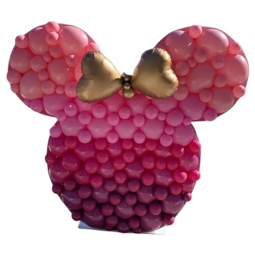 Boite de remplissage décoration anniversaire fête thème Minnie ballons Minnie mouse