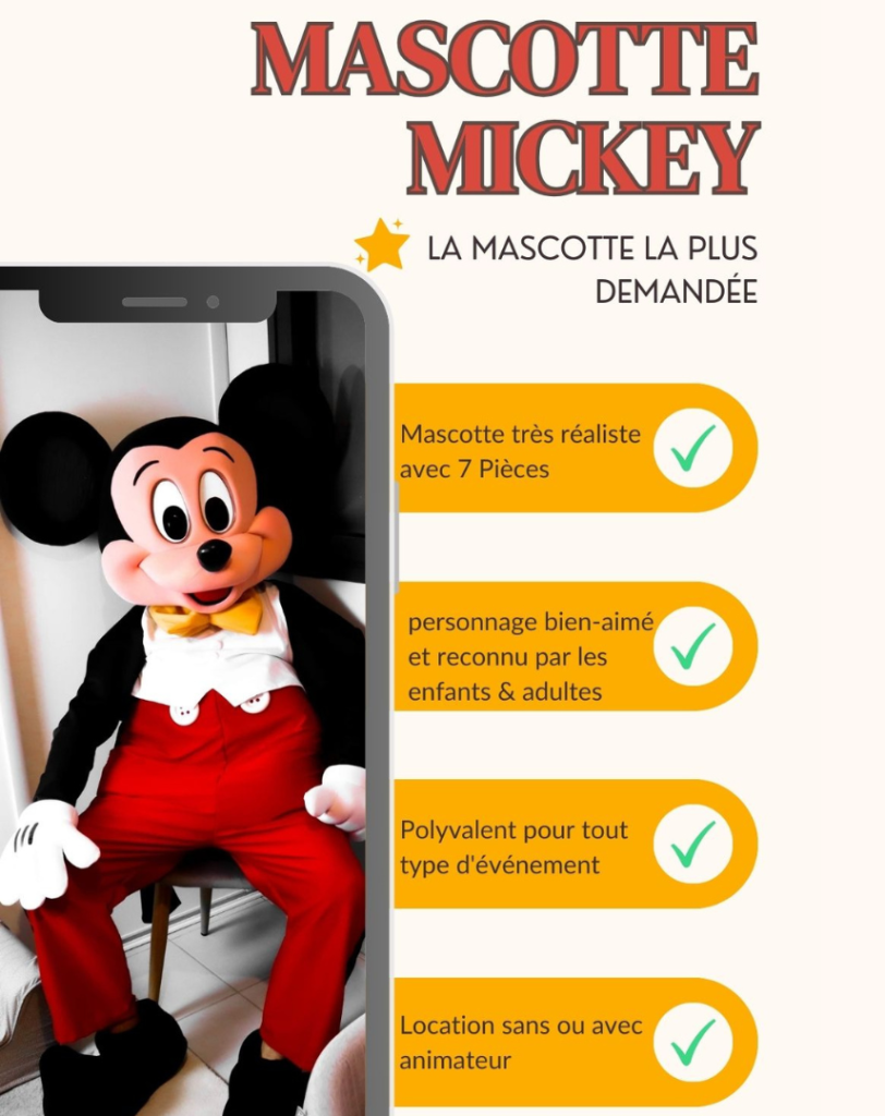 Quatre avantages de la mascotte Mickey pour vos événements