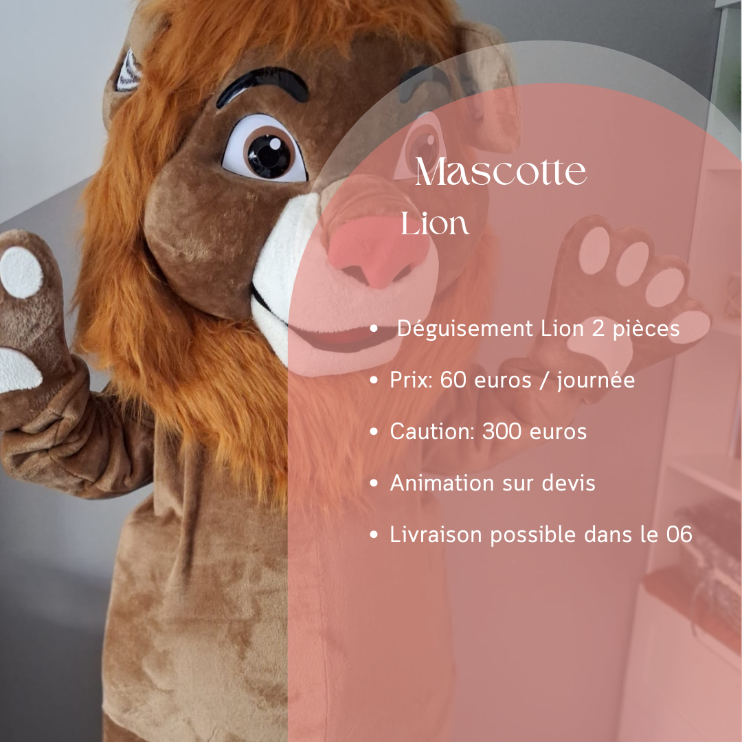 Location mascotte Lion pour tous vos évènements